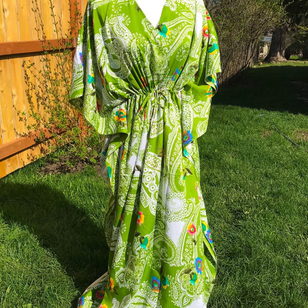 Boho coverup drawstring flowy